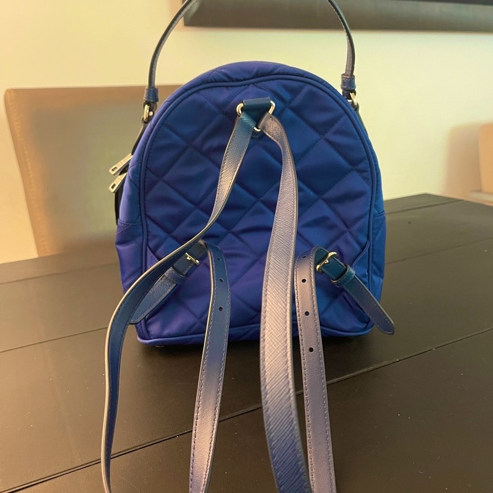 Authentic Prada Re-Nylon Royal Blue Chic Backpack New with Tags!! - Picture 4 of 9